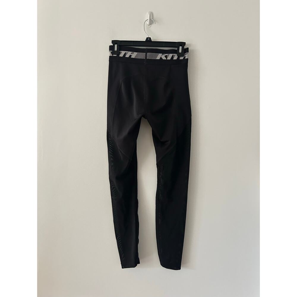 Kith Sport Mesh Cool Black Logo Band Athleisure Workout Leggings Size S - Picture 7 of 7